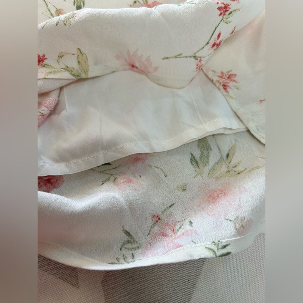 Lulu's Pink Floral White Jumpsuit with Wide-Leg Design - Picture 11 of 13